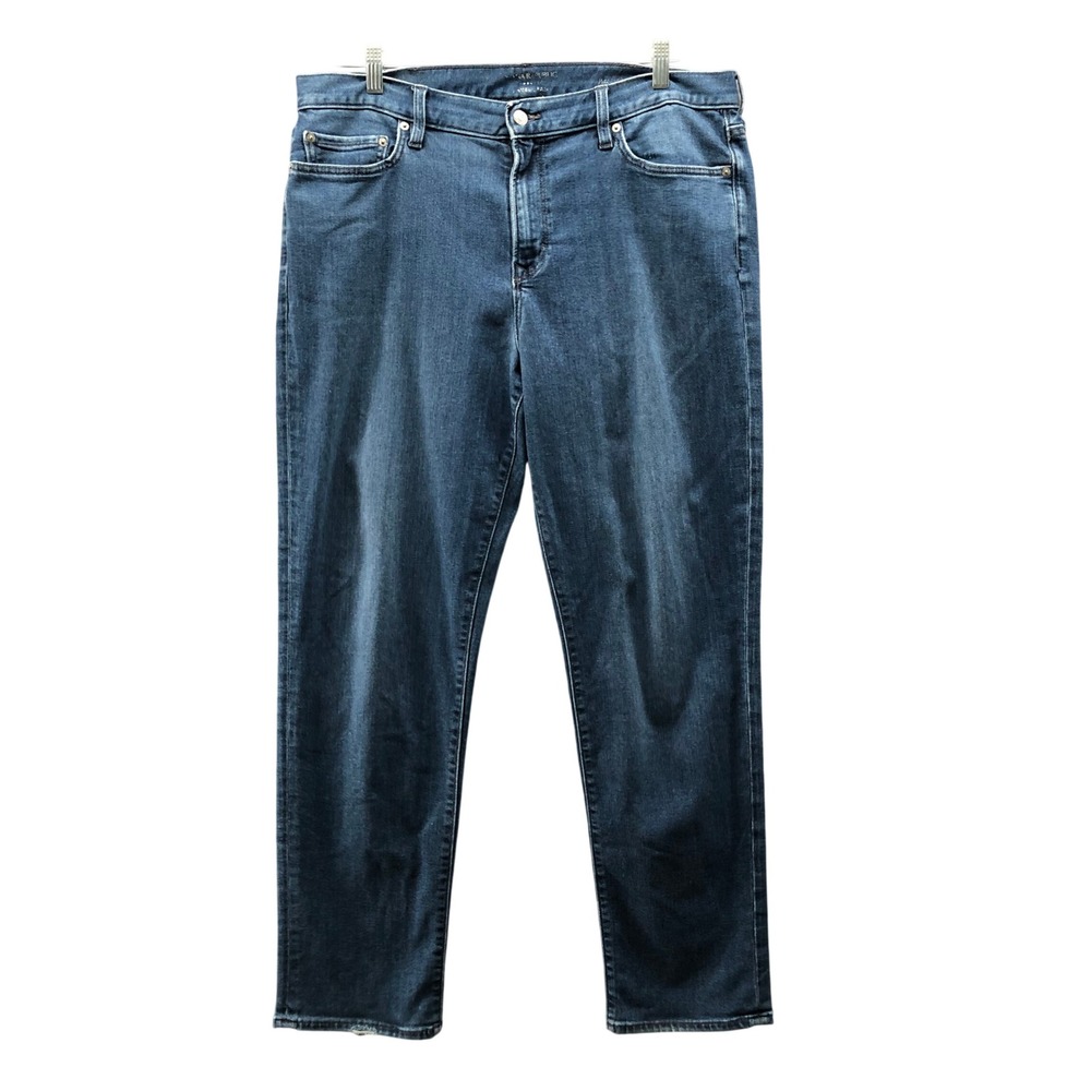 Banana Republic Travel Jeans Mens 36x32 Blue Washed‎ Indigo Stretch